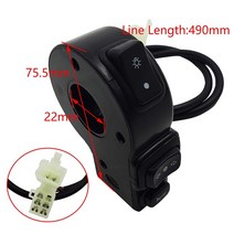 전기 자전거3In1 Motorcycle Switch Electric Bike Scooter ATV Quad Light Turn Signal Horn ON/OFF Butto, 한개옵션0, 한개옵션1