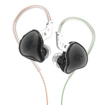 가수인이어 kz edc hifi 베이스 유선 마이크 게임 이어폰, 협력사, 검은색 마이크 없음