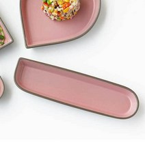 까사무띠 레아 모모라인 플레이트 22cm, 스윗로즈/자기그릇
