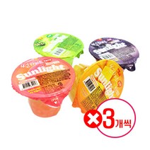 썬라이트 젤리 180ml 4종 각 3개씩 총 12개, 망고맛3개+사과맛3개+복숭아맛3개+포도맛3개 총12개