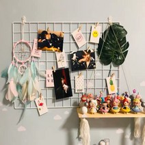 메쉬망 네트 철 휀스망 진열대 대형, 화이트 145x75