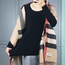 제니유 마스코 피치기모 스판 기본 여성 라운드 긴팔 티셔츠