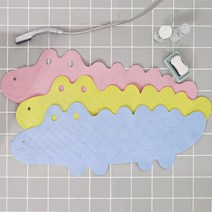 파스텔 유아용 욕실미끄럼방지매트 악어 욕조매트 KC인증, 악어매트 핑크