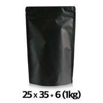 [이지포장]두꺼운 무광 블랙 지퍼스탠드 1kg, 50매