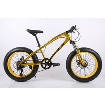 산악자전거 MTB 경량 변속 광폭 mtb자전거 20인치 4.0 팻 타이어 산악 비치 크루저 7212427 가변 속도 탄소강 디스크 브레이크 빅 휠, 금, 7, 04 Gold_03 7