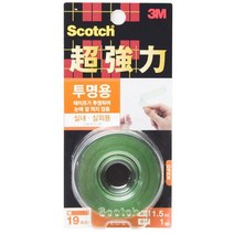 3M 스카치 초강력 투명 폼 양면테이프 19mm x 1.5m, 20개