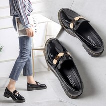 가바바 여성 워커 애나멜 골드 동그라미 포인트 신발 G31629