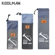 KOOLMAN(쿨맨) 캠핑 단조팩 보관 파우치 그레이, 1개, 단조팩 파우치 20cm - 그레이