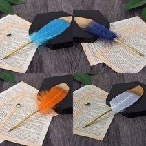 깃털 볼펜 귀여운펜 볼팬