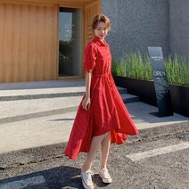 MAJE KARA 프랑스 기질 셔츠 드레스 여성 여름 2021 새로운 빛 성숙한 여신 팬 platycodon 치마