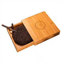 서랍형 보이차 보관함 보이차칼 보이차함 원형케이스 찻잔 다도용품, 1개