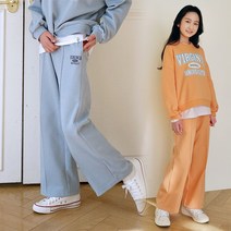 베베앤리본 봄 AB_버지니아 일자 통바지 주니어 의류 아동용 여학생 깔끔 와이드 팬츠 10대 스쿨 데일리 코디 옷 추천