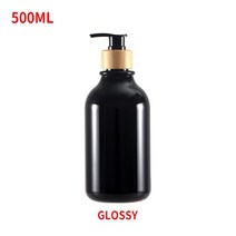 비누 디스펜서 욕실 대용량 샴푸 샤워 젤 병 리필 로션 액체 저장 용기 300 ml 500ml, Black(Glossy)--500ml
