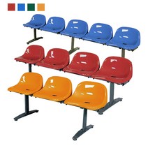 이동형-연결 장의자-낮은등받이 3인/4인/5인 야구장 휴개실 야외, 주황