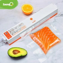 과자봉지 비닐 PVC필름 접착기 실링기 가정용 업소용 밀봉기 전기 진공 실러 포장 기계 주방 식품 보호기 가방 진공 식품 씰링 포함, 오렌지 2개, 110v-eu
