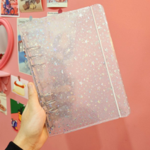 팬더스트리 6공 포카 바인더 콜북 포토카드보관 4칸속지 30매포함, 표지(별글리터)