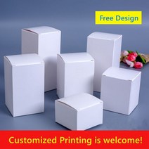 50 개/몫 흰색 골판지 포장 상자 350G 스퀘어 빈 작은 선물 상자 종이 패키지 다양한 크기, 5cm High|9x9cm (LxW), 없음