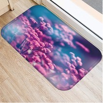 현관 바닥 주방 싱크대 발닦개 러그 발매트 부엌 매트 씽크대 1pcs 꽃 식물 경치 패턴 미끄럼 방지 스웨이드 카펫 도어 야외 거실 48301, 2DD-48259-022