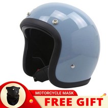 승마 헬멧 모자 빈티지 TT & COCASCOS 유리 섬유 오픈 얼굴 오토바이 레트로 스쿠터 34 제트 Casco 모토 Capacete DOT 승인, xxxxl, Cement Gray