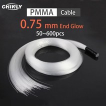 엔드 글로우 광섬유 라이트 0.75mm PMMA 플라스틱 케이블 모든 종류의 LED 엔진 기계 DIY 별이 빛나는 하늘 효과 장식 홈, 380pcs 4m