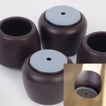 4P 갈색 원형 테프론 의자캡 층간소음제 층간완충재 육아필수품, 적정 30~33mm
