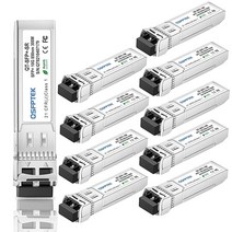 QSFPTEK 시스코 SFP-10G-T-S 유비퀴티 UF-RJ45-10G 넷기어 미크로틱 디링크 슈퍼마이크로 TP-Link 링크시스 CAT6A/용 10GBASE-T SFP+ to, 10 Pack_10GBase-SR 300m
