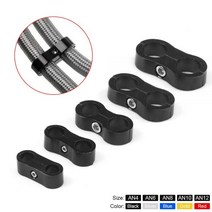 꼰 고무 장목 라인 클램프 알루미늄 양극 분리기 분배기 키트 AN4 AN6 AN8 AN10 AN12, AN10 black