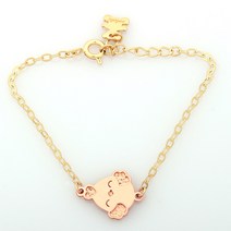 아가골드 14K 노천사치치 미아방지팔찌 돌선물 아기백일선물 닭띠 BB496, 단품