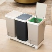 원터치 재활용 이동식 분리수거함 3p 혼합색상, 단품