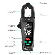 절연 저항계 전기 측정기 디지털 멀티미터 클램프 미터 AC DC 전압 실제 RMS 9999 카운트 전류 검출기 전류계 펜치 NCV Ohm Hz 라이브 테스터
