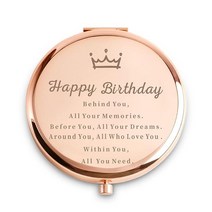 정품 COYOAL 여성용 생일 축하 선물 - 아내 엄마 딸 손녀 자매 이모 할머니 친한 친구 BFF 동료를 위한 재미있는 아이디어 맞춤형 컴팩트 거울
