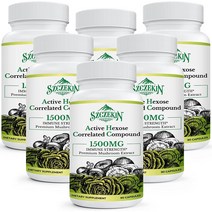 SZCZEKIN AHCC 표고버섯 균사체 1500mg 90캡슐 x 6팩, 90캡슐 x 6