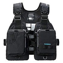 시마노 SHIMANO 구명조끼 플로팅 베스트 테클수납 VF-068T, 블랙