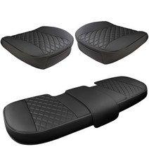 자동차 방석쿠션셋트 메모리폼 통풍시트 SEAMETAL-PU 가죽 미끄럼 방지 시트 커버 차량 의자 보호용 풀 세트 인테리어 액세서리, [03] 3PCS