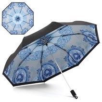 독일 코볼드 초경량 양우산 - 플라워패턴 블랙 블루