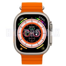 뮤직복싱기계HK8 프로 최대 스마트 워치 49mm 2.12 인치 AMOLED 화면 상쾌율 NFC Smartwatch 울트라 시리즈, 01 Orange