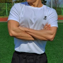 그누크 면모달스판 로고 머슬핏반팔 티셔츠 헬스 짐웨어 크로스핏 어깨넓어보이는 옷
