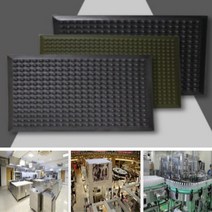 산업 공장 우레탄 발 방진 충격 피로방지 안전매트, 카키ㅡ34x46