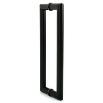 도무스 강화도어손잡이 G209BK(25X340) 2홀 유리문 현관 중문 가마찌 문손잡이 미닫이 여닫이 핸들, 목문철문용(51~80mm)