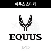 TaD 에쿠스 스티커 데칼 튜닝 자동차, 다크블랙, 1개