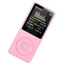 64GB 블루투스 MP3 플레이어 FM 라디오 녹음기 HIFI 스포츠 음악 스피커, 분홍