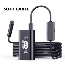 배관내시경 하수구내시경 카메라 와이파이 내시경 카메라 8MM HD1200P IP67 방수 USB 검사 Borescope 8led, 04 Black Soft Cable_01 1m