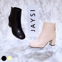 제이시 여성 스퀘어토 스판 털부츠 7cm B001 앵클부츠