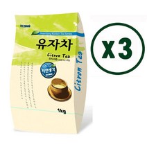 희창 유자차 1kg x3개/자판기용 국산차 차음료 분말