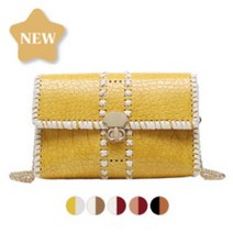 [공블리] 크로커다일 크로스백 DIY 키트 가죽가방 만들기, 화이트(레드)