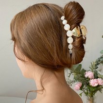 키메라제이 동글자개 메탈 올림머리 헤어 집게핀
