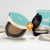 엠디씨 콜라겐 선쿠션 15g 커버 쿠션 팩트 골프 UV 미백 주름개선 자외선차단 마스크 묻지않는 파운데이션 SPF50+ 본품2개 구매시 +리필 무료 에머럴드쿠션, 엠디씨 선쿠션21호+리필, 1