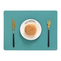 똑소녀 북유럽 실리콘 식탁 매트, 그린, L