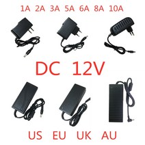 AC 100V-240V to DC 12 V 0.5A 1A 2A 3A 5A 6A 8A 10A 12A 전원 공급 장치 어댑터 LED 스트립 조명용 볼트 조명 변압기, [01] EU Plug, [10] 12V 12A