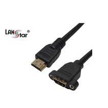 HDMI 판넬형케이블 19P M/F SCREW 나사고정 4K*2K 60Hz-1M 2M 3M, LS-HDMI-SMF-3M